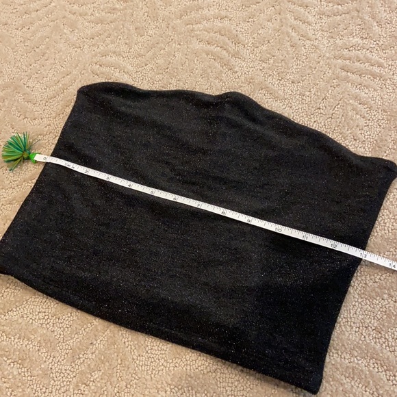 Wild Fable Black Sparkly Cropped Tube Top Small - Picture 7 of 8